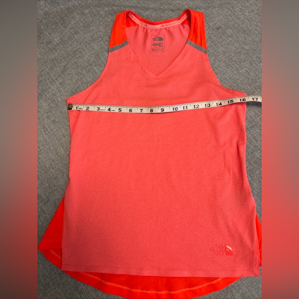 The North Face Neon Orange Pink Running Tank Top Women’s Medium Flash Dry